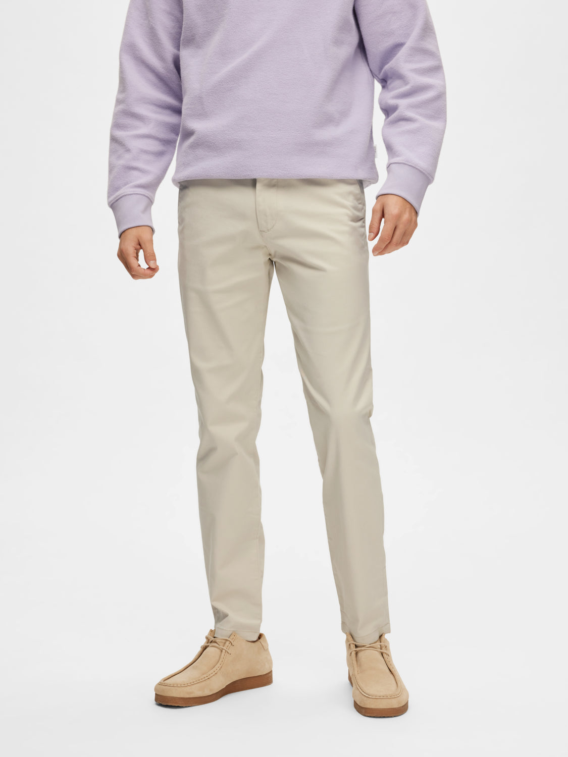Slim Miles Chinos - Beige/ Moonstruck